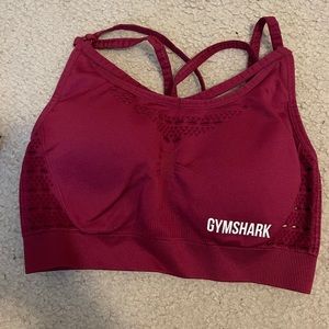 gymshark wine red maroon sports bra sz s